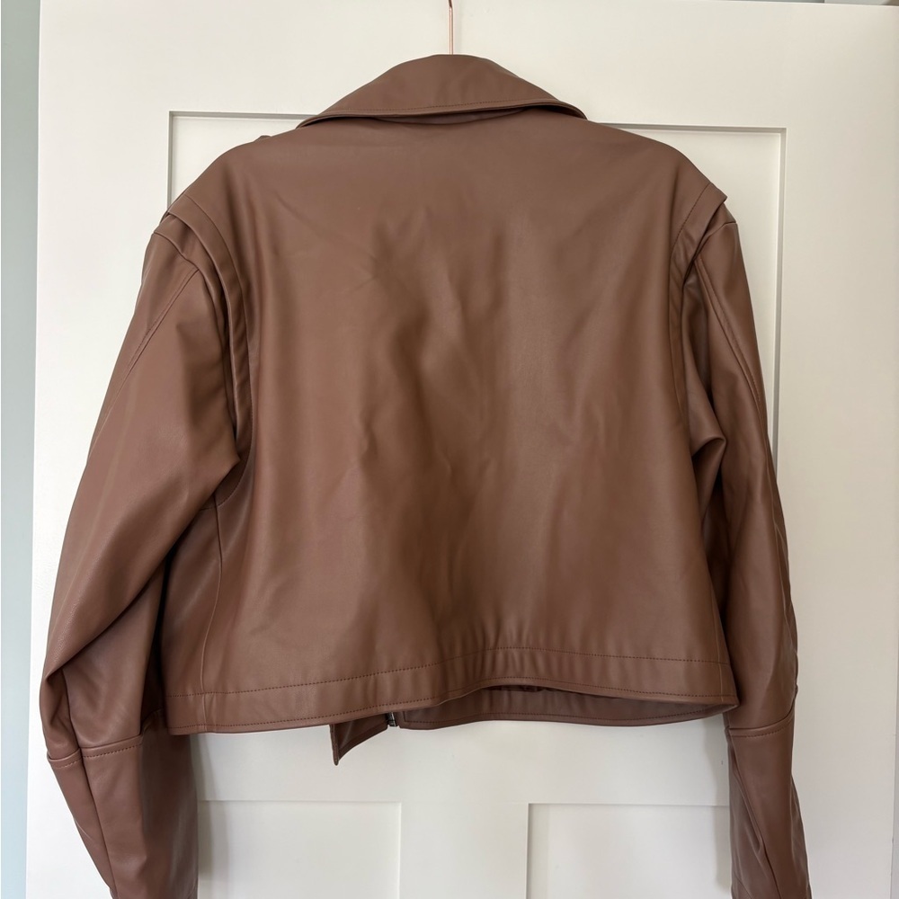 Open Edit Vegan Leather Jacket Sz SM - Picture 6 of 7